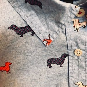 Super Cute Dachshund Button Up Top